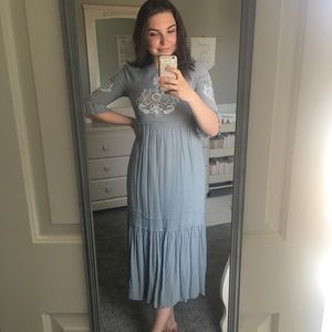 Tea N Rose Sage Green Midi Dress